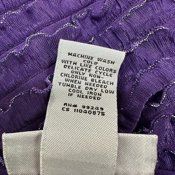 Maggie Barnes for Catherines Purple Open Front Cardigan Womens Size 5X Petite - Picture 4 of 8